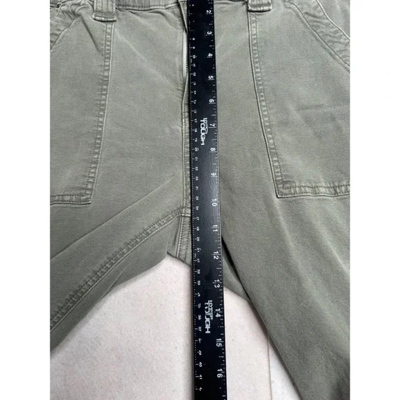 American Eagle Women 10 Cargo Pants Olive Green Stretch Utility High Rise 1840 - Picture 3 of 10